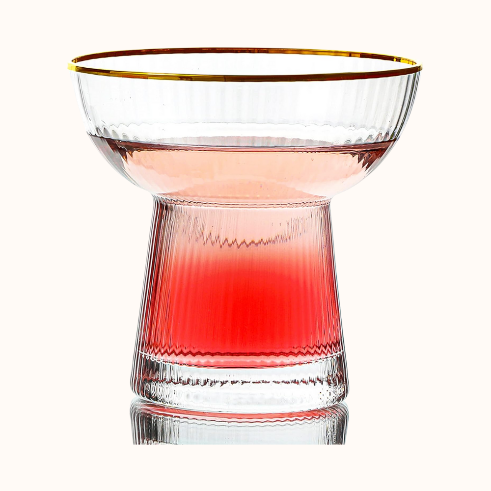 Gold Rim Margarita Glasses