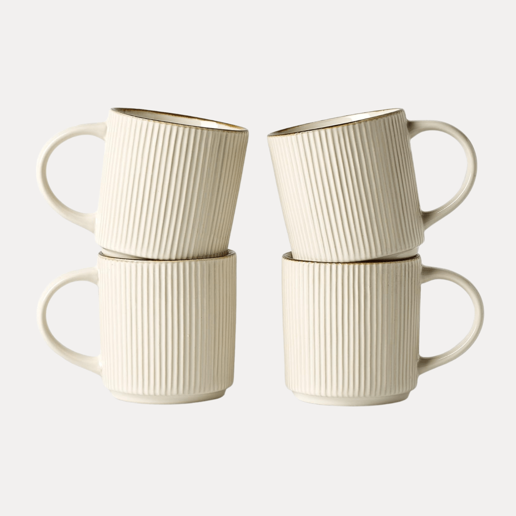Beige Coffee Mug Set