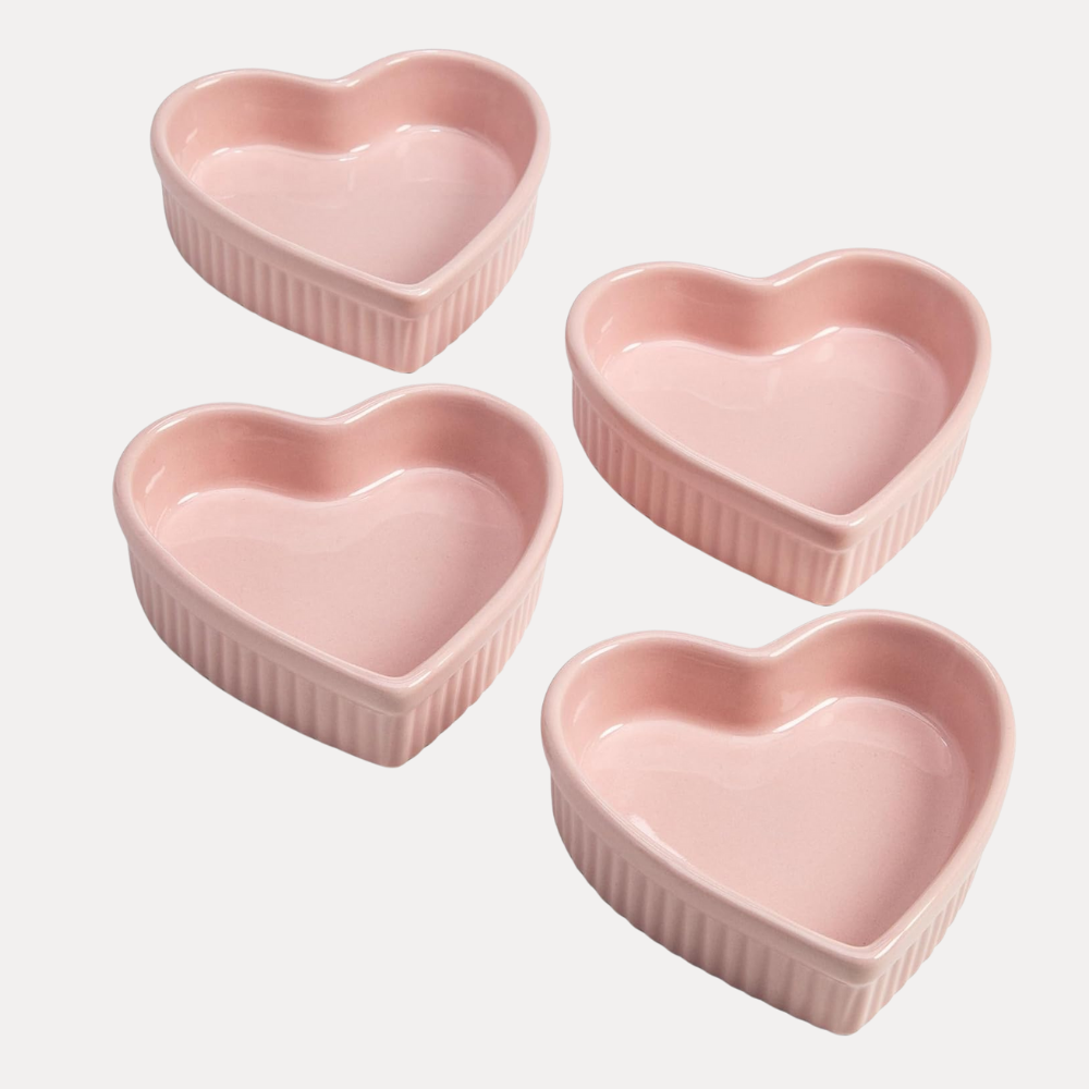Heart Shaped Ramekin Set
