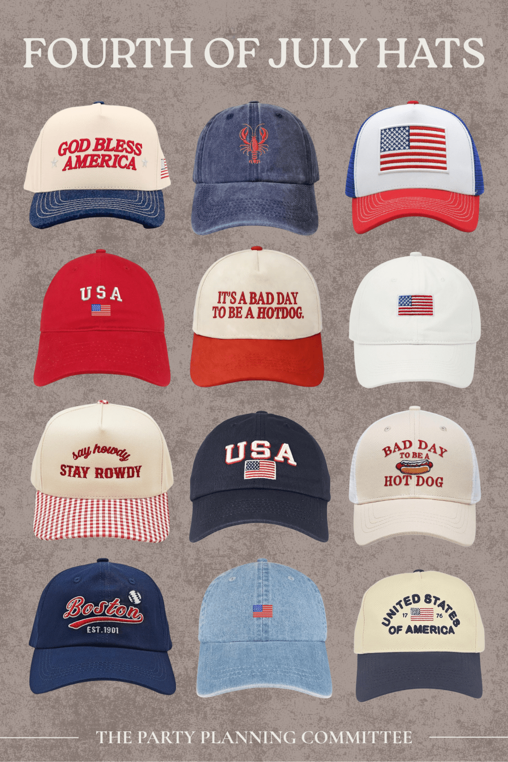 fourth of july&nbsp;hats